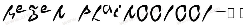 Megen Plain001001字体转换